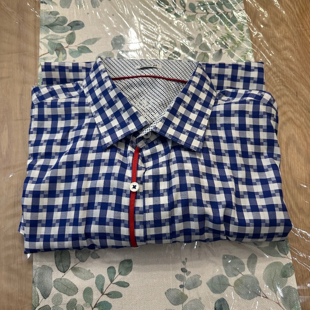 Bugatchi L/S X-Large Blue Print
